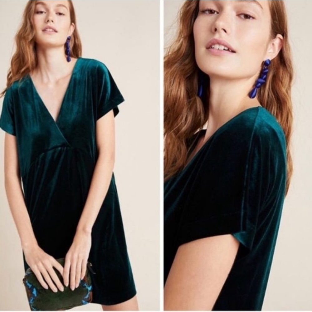 Anthropologie Sunday in Brooklyn Velvet Nancy Tunic Xsmall